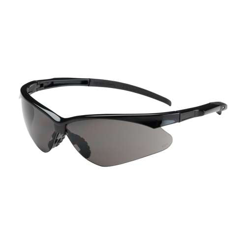250-28-0021 Semi-Rimless Safety Glasses with Black Frame, Gray Lens and Anti-Scratch / Anti-Fog Coating
