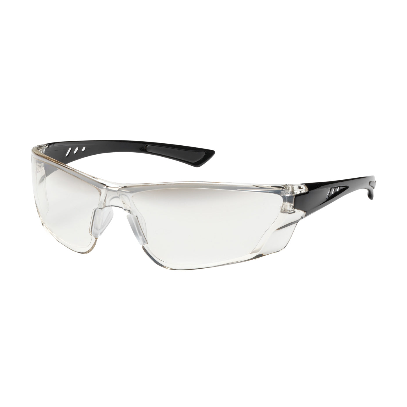 250-32-0031 Rimless Safety Glasses with Gloss Black Temple, Gradient Lens and Anti-Scratch / Anti-Fog Coating