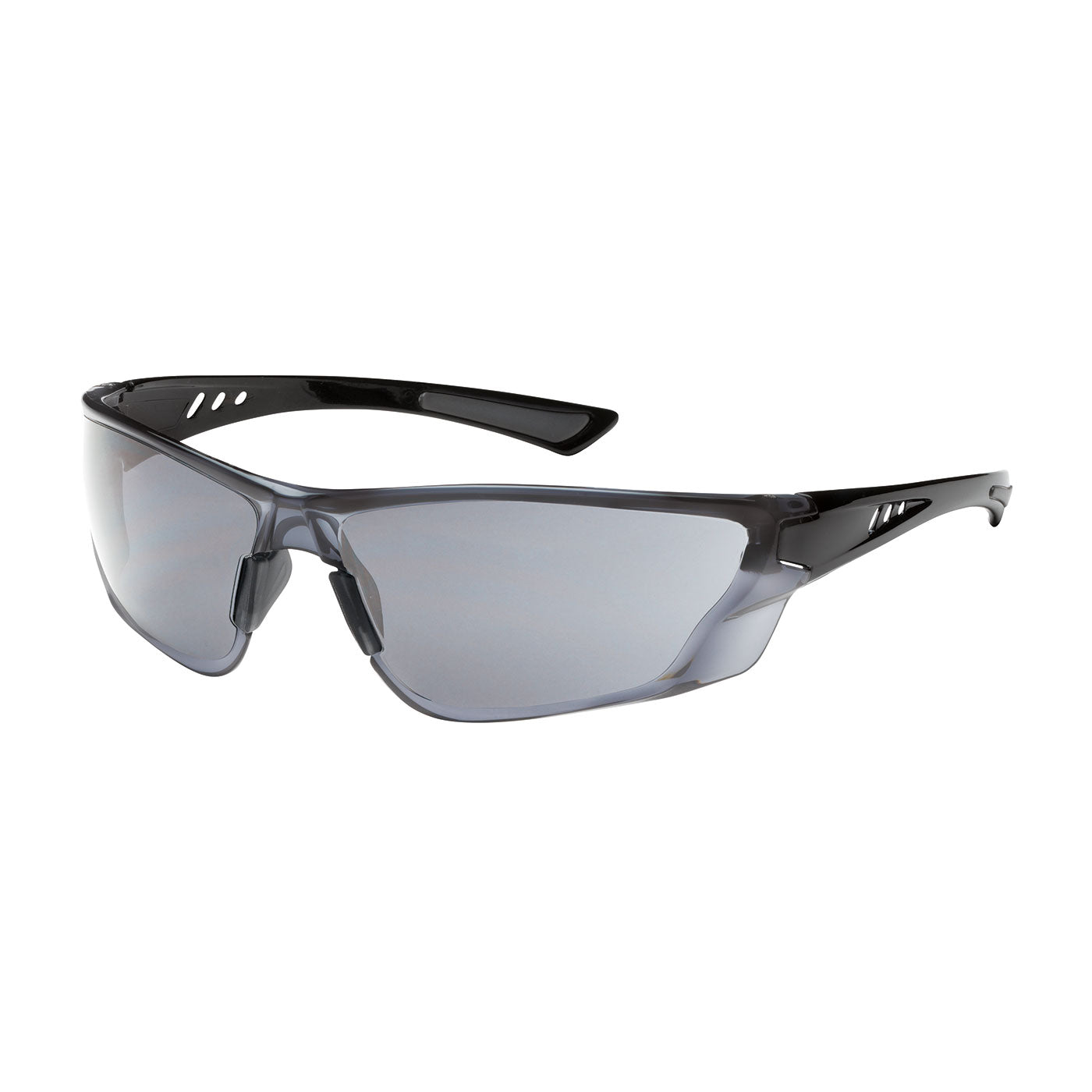 250-32-0551 Rimless Safety Glasses with Gloss Black Temple, Light Gray Lens and FogLess® 3Sixty™ Coating