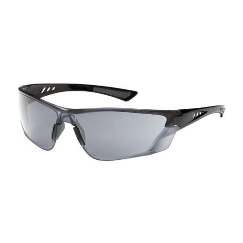 250-32-0551 Rimless Safety Glasses with Gloss Black Temple, Light Gray Lens and FogLess® 3Sixty™ Coating