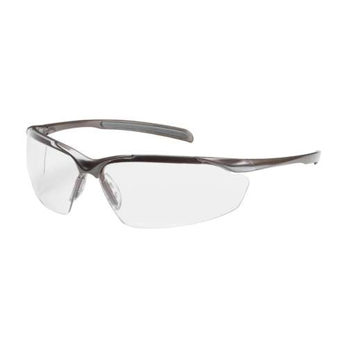 250-33-1020 Semi-Rimless Safety Glasses with Gloss Bronze Frame, Clear Lens and Anti-Scratch / Anti-Fog Coating