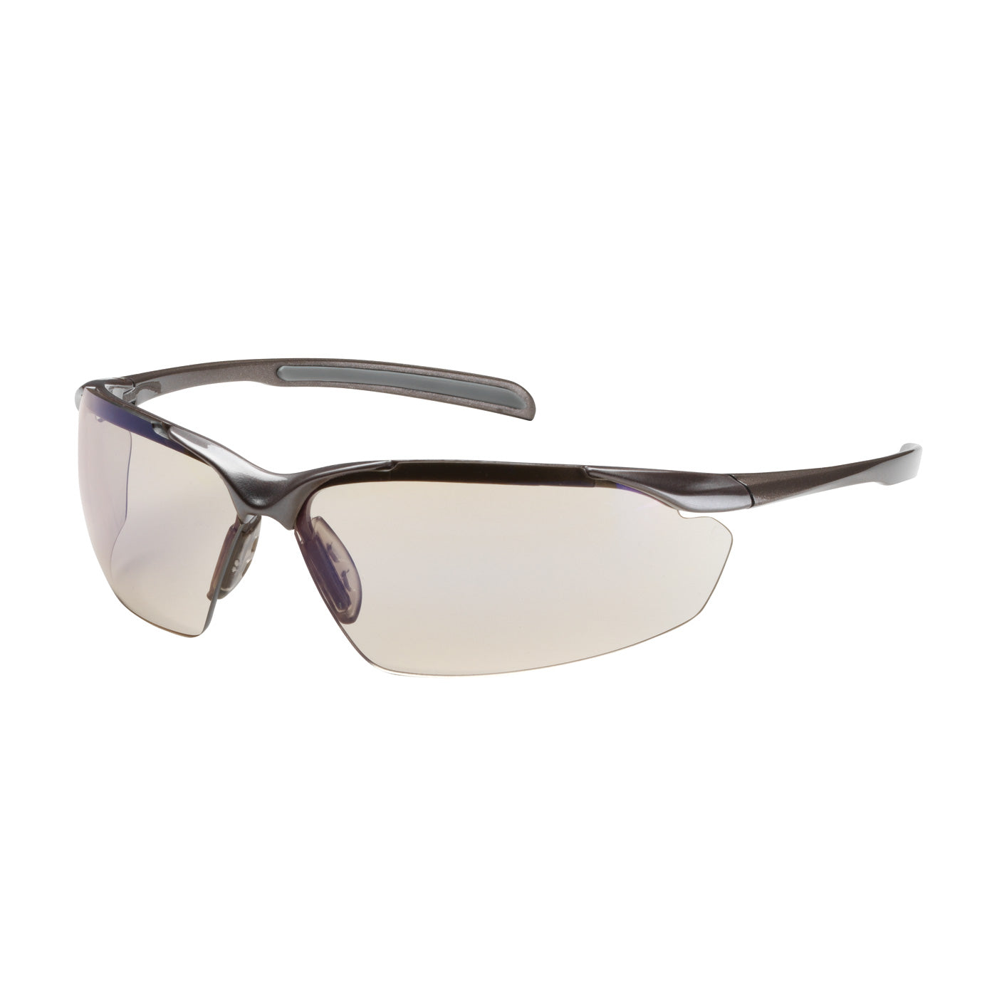 250-33-1226 Semi-Rimless Safety Glasses with Gloss Bronze Frame, I/O Blue Lens and Anti-Scratch / Anti-Fog Coating
