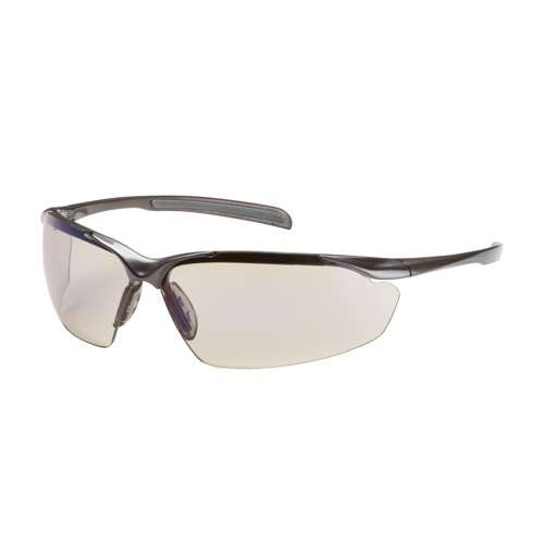 250-33-1226 Semi-Rimless Safety Glasses with Gloss Bronze Frame, I/O Blue Lens and Anti-Scratch / Anti-Fog Coating