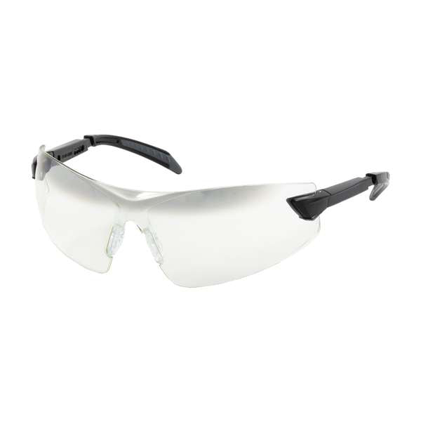 Rimless Safety Glasses with Black Ratcheting Temples, Gradient Lens and Anti-Scratch / Anti-Fog Coating