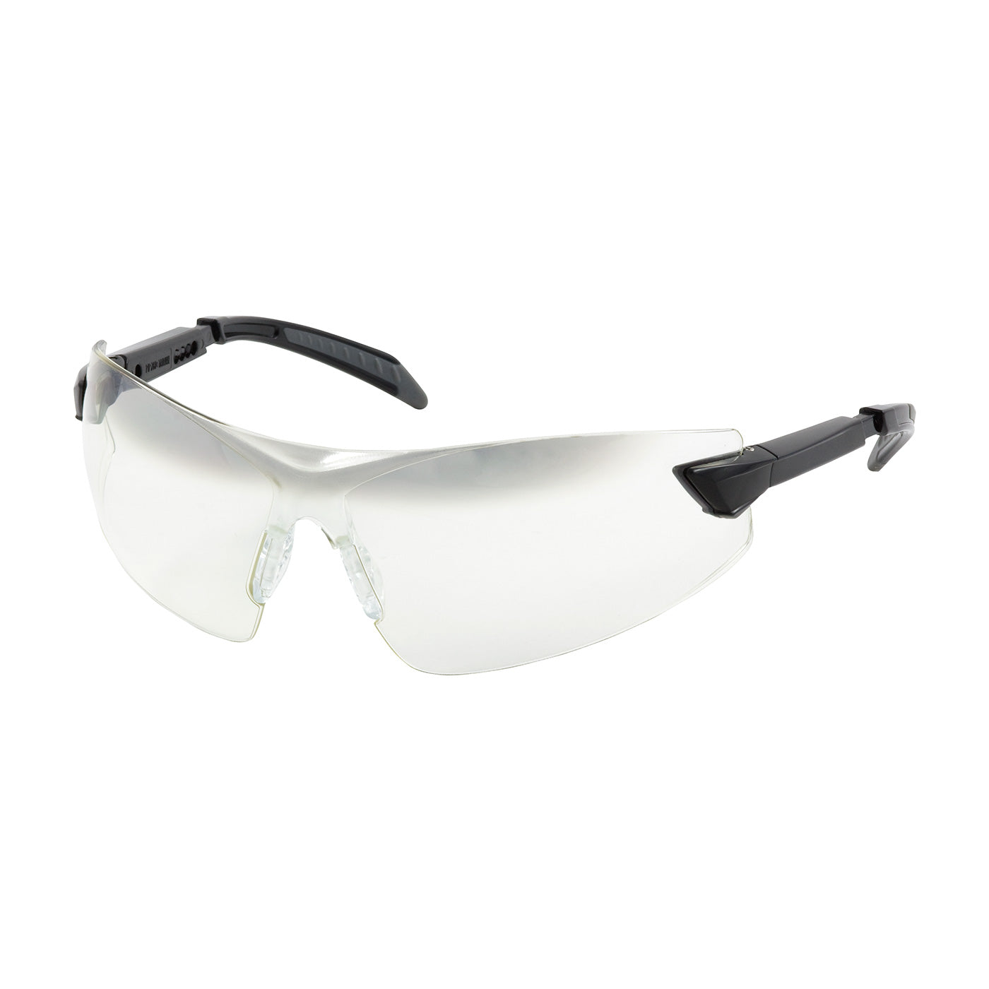 Rimless Safety Glasses with Black Ratcheting Temples, Gradient Lens and Anti-Scratch / Anti-Fog Coating