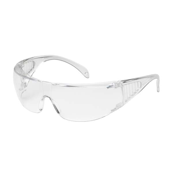 250-37-0900 OTG Rimless Safety Glasses with Clear Temple, Clear Lens and Anti-Scratch Coating