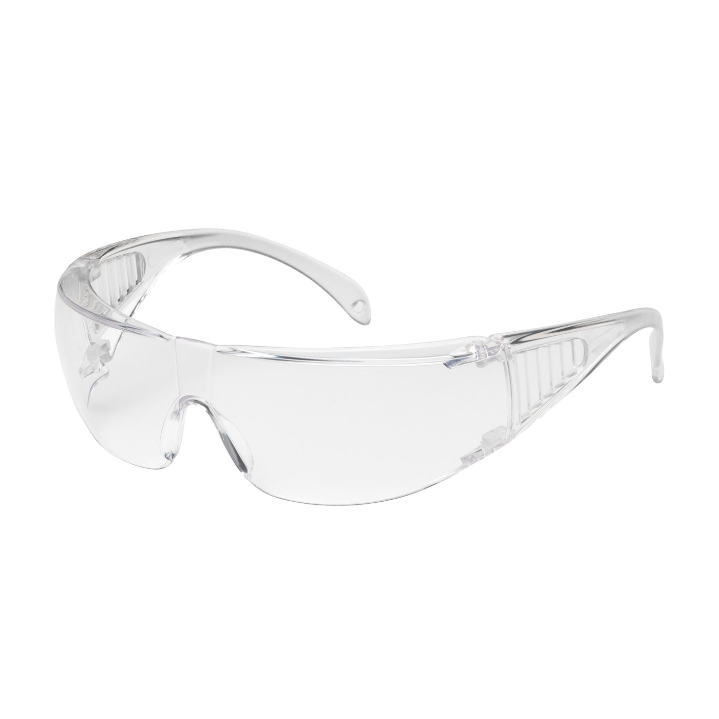 250-37-0900 OTG Rimless Safety Glasses with Clear Temple, Clear Lens and Anti-Scratch Coating