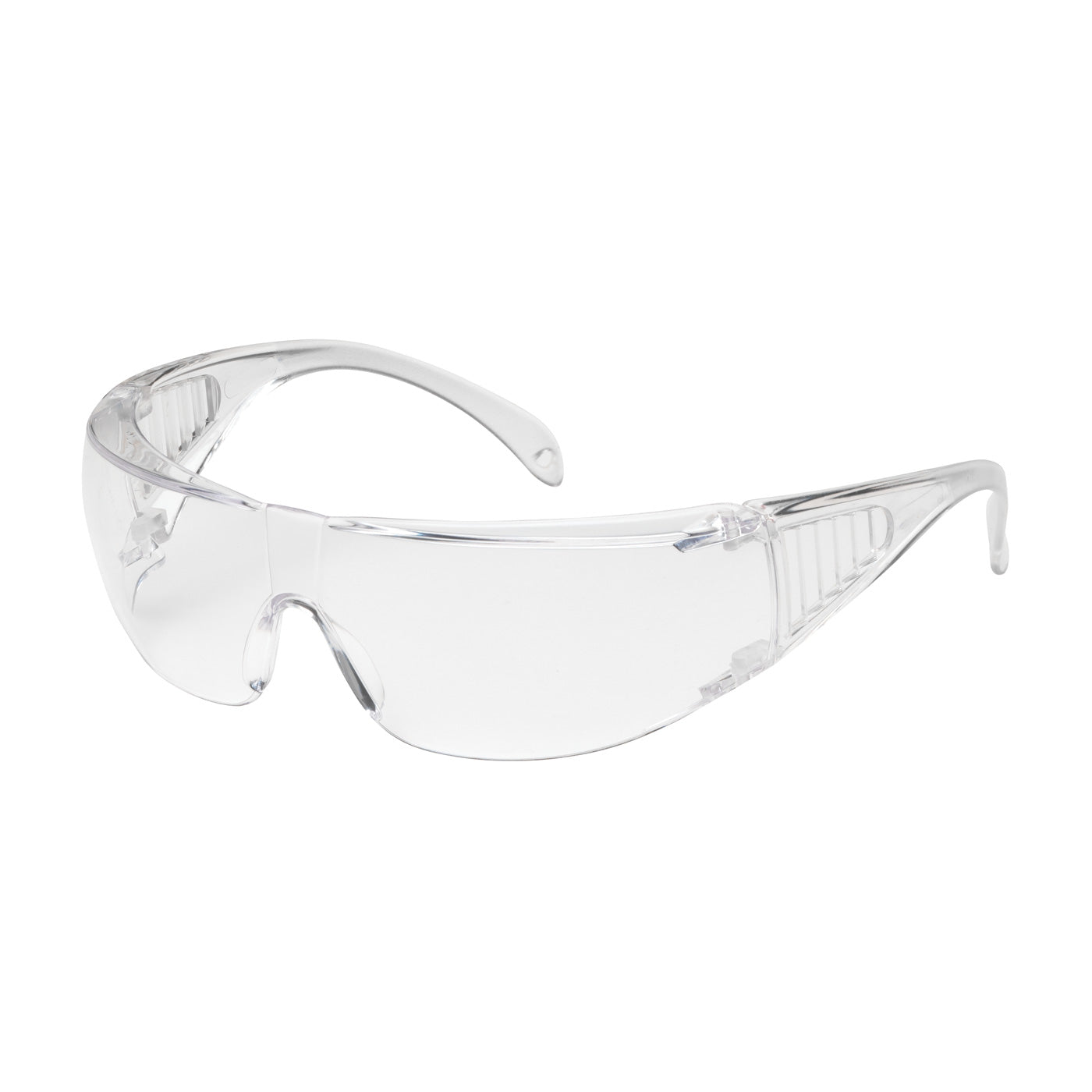 250-37-0980 OTG Rimless Safety Glasses with Clear Temple and Clear Lens