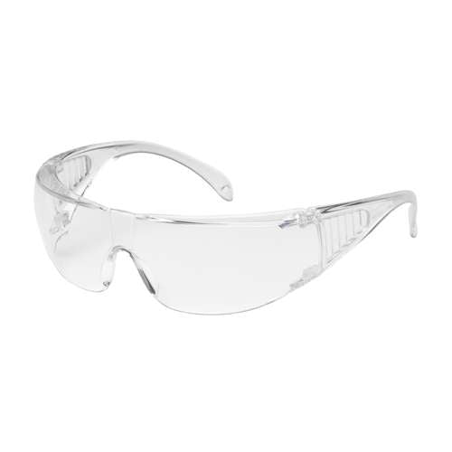 250-37-0980 OTG Rimless Safety Glasses with Clear Temple and Clear Lens