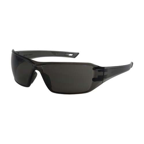 250-46-0021 Rimless Safety Glasses with Gray Temple, Gray Lens and Anti-Scratch / Anti-Fog Coating