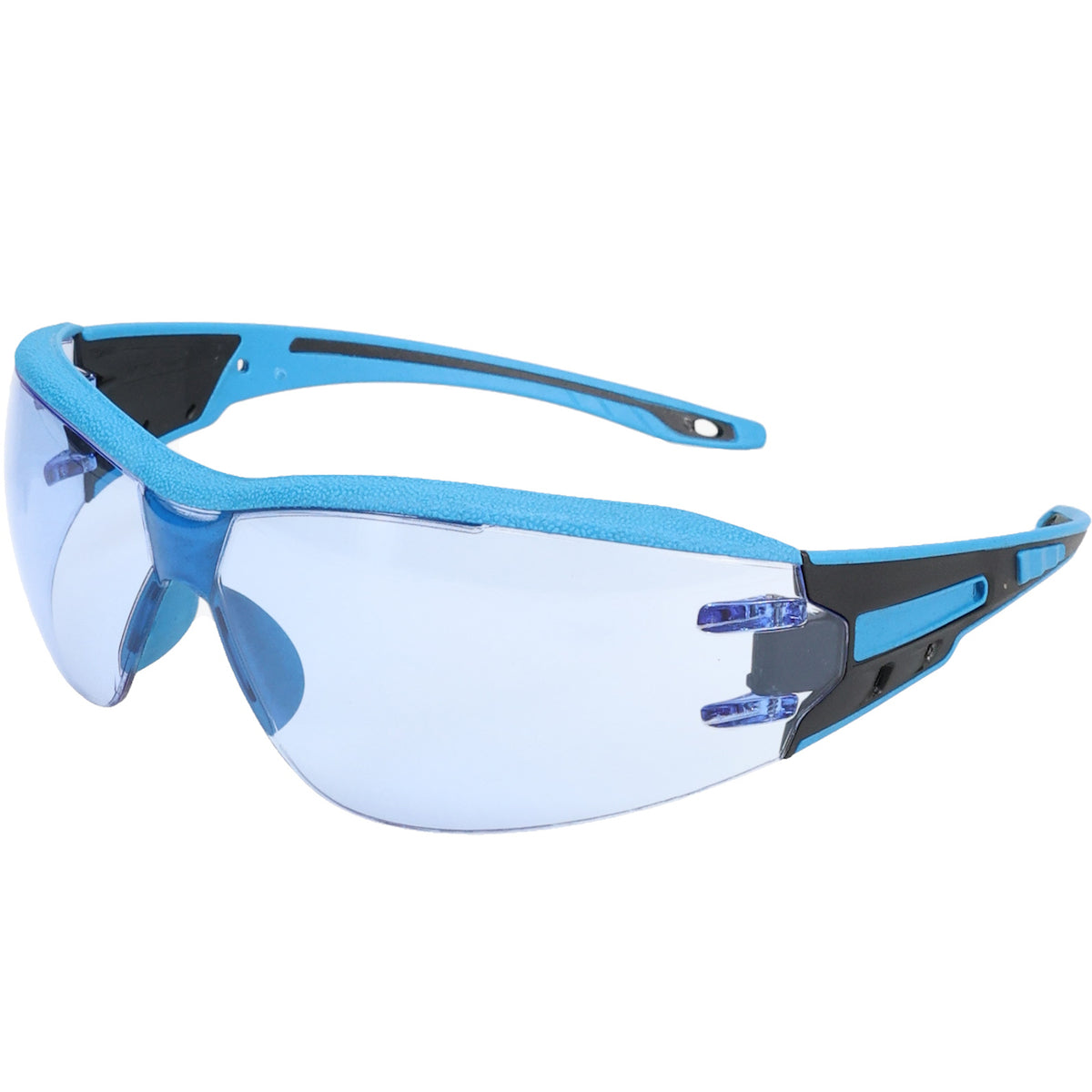250-46-D553 Metal Detectable Rimless Safety Glasses with Light Blue Lens and Anti-Scratch / Fogless® 3Sixty™ Coating