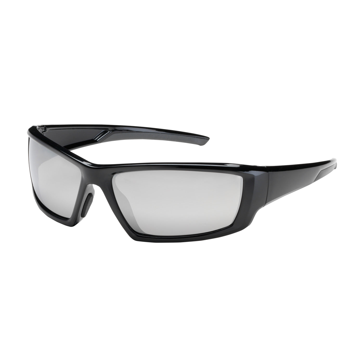250-47-0005 Full Frame Safety Glasses with Black Frame, Silver Mirror Plus Lens and Anti-Scratch / Anti-Reflective Coating