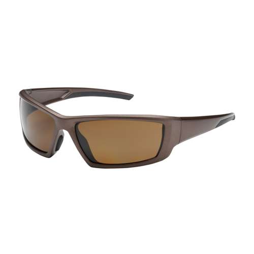 250-47-1042 Full Frame Safety Glasses with Brown Frame, Polarized Brown Lens and Anti-Scratch / Anti-Fog Coating