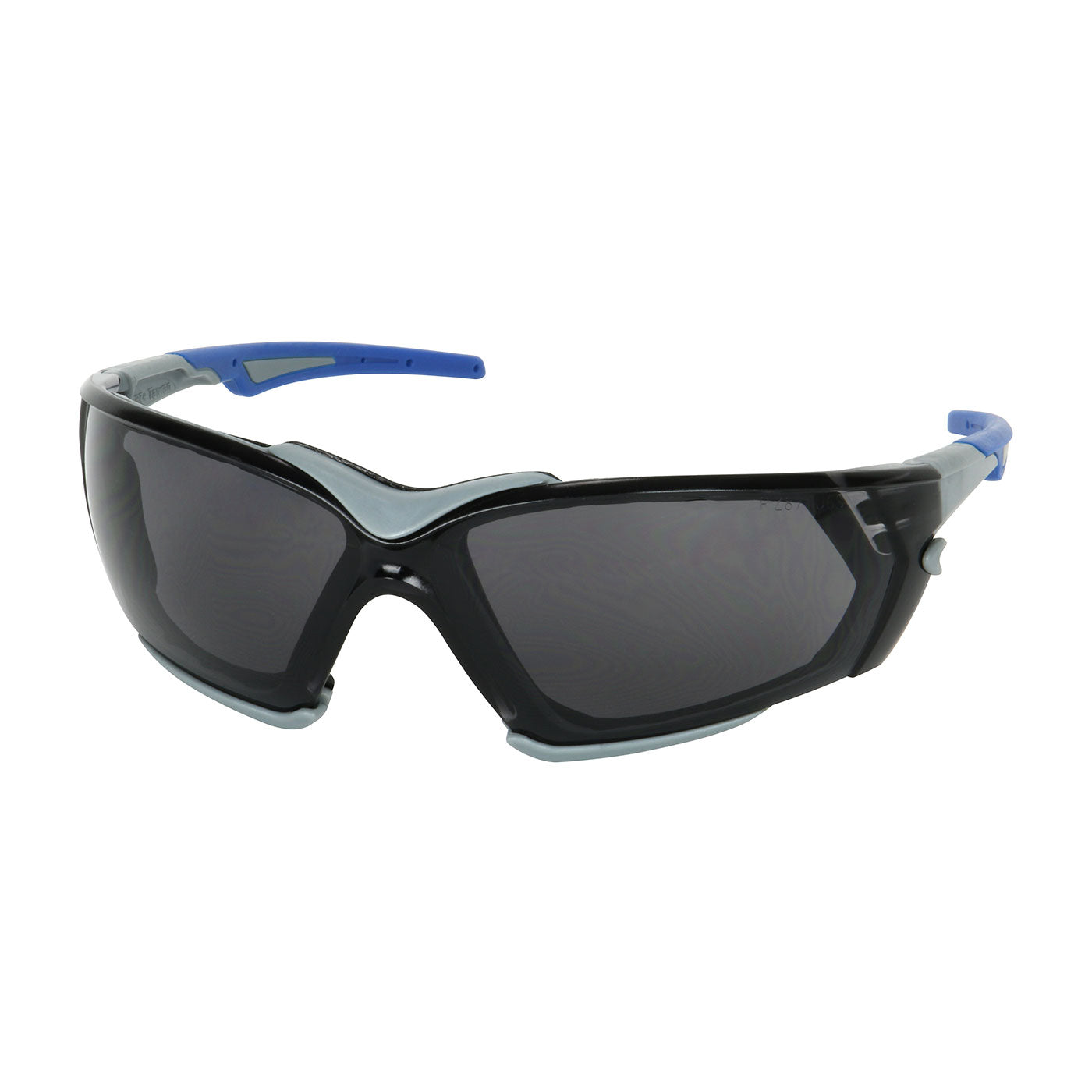 250-54-0021 Rimless Safety Glasses with Gray Frame, Gray Lens, Foam Padding and Anti-Scratch / Anti-Fog Coating