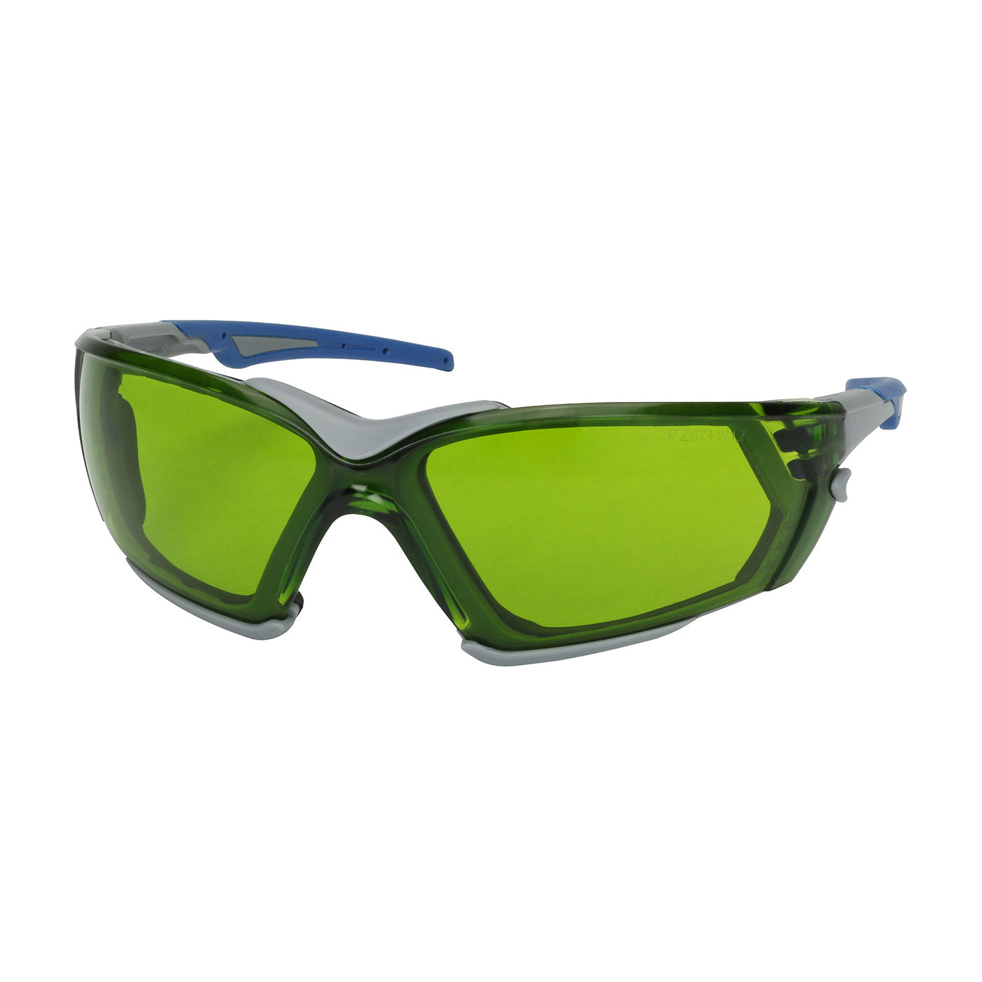 250-54-0024 Rimless Safety Glasses with Gray Frame, IR Filter Shade 1.7 Lens, Foam Padding and Anti-Fog Coating