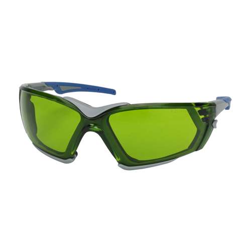 250-54-0024 Rimless Safety Glasses with Gray Frame, IR Filter Shade 1.7 Lens, Foam Padding and Anti-Fog Coating
