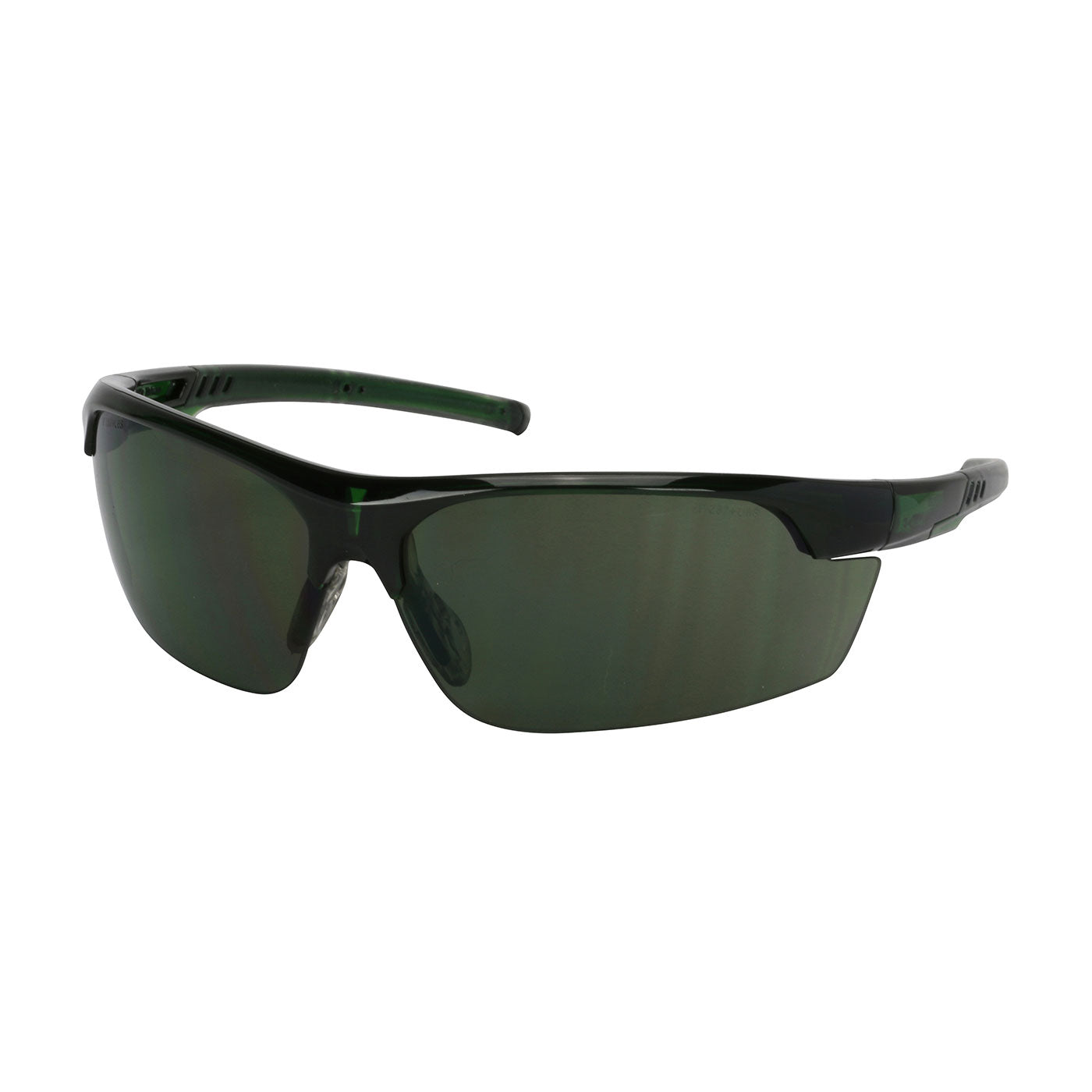 250-58-0521 Semi-Rimless Safety Glasses with Green Frame, Green Lens and FogLess® 3Sixty™ Coating