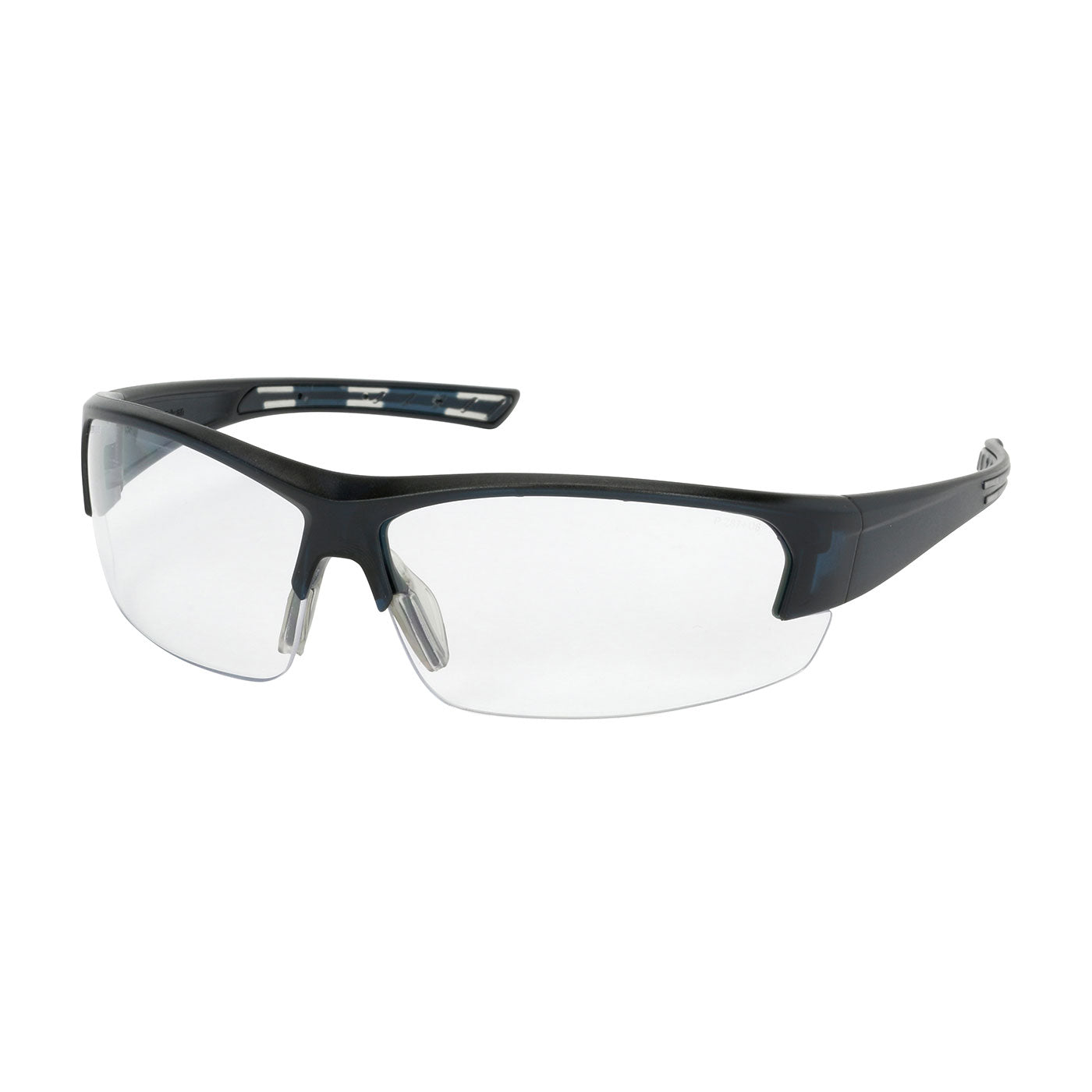 250-59-0520 Semi-Rimless Safety Glasses with Dark Blue Frame, Clear Lens and FogLess® 3Sixty™ Coating
