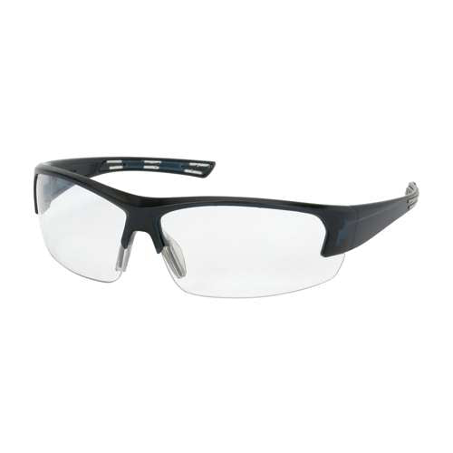 250-59-0520 Semi-Rimless Safety Glasses with Dark Blue Frame, Clear Lens and FogLess® 3Sixty™ Coating