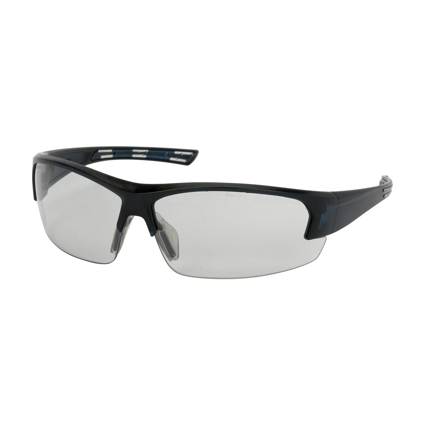 250-59-0551 Semi-Rimless Safety Glasses with Dark Blue Frame, Light Gray Lens and FogLess® 3Sixty™ Coating