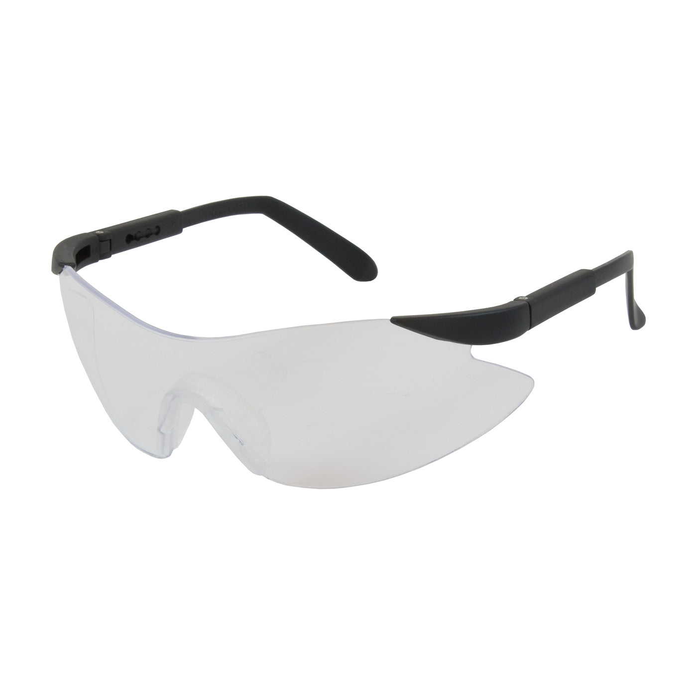 250-92-0000 Rimless Safety Glasses with Black Temple, Clear Lens and Anti-Scratch Coating