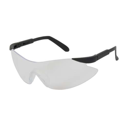 250-92-0000 Rimless Safety Glasses with Black Temple, Clear Lens and Anti-Scratch Coating