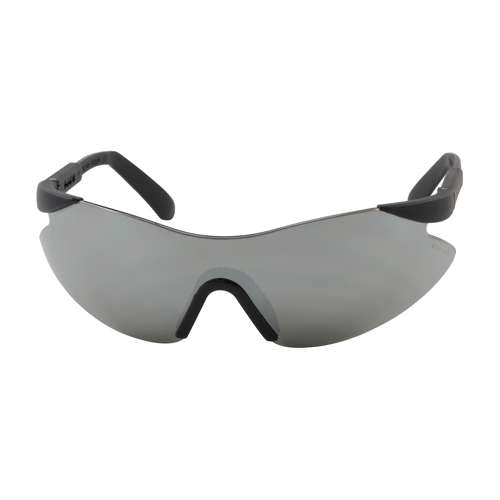 250-92-0005 Rimless Safety Glasses with Black Temple, Silver Mirror Lens and Anti-Scratch Coating