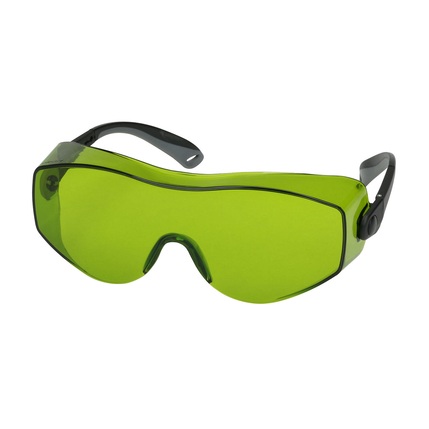 250-98-0024 OTG Rimless Safety Glasses with Black / Gray Temple and IR Filter Shade 1.7 Lens and Anti-Scratch / Anti-Fog Coating