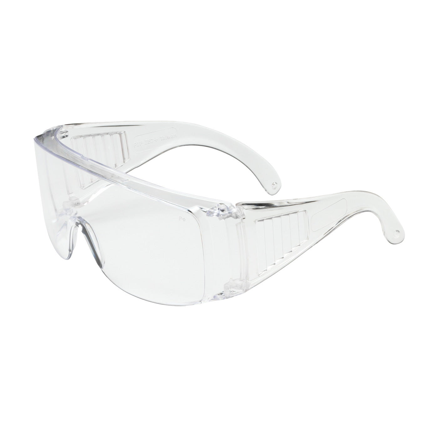 250-99-0900 OTG Rimless Safety Glasses with Clear Temple, Clear Lens and Anti-Scratch Coating