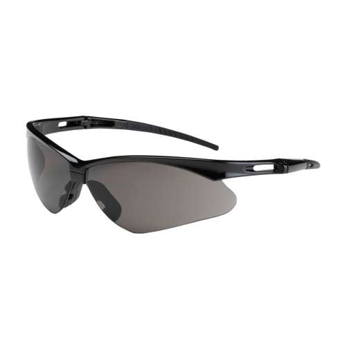 250-AN-10112 Semi-Rimless Safety Glasses with Black Frame, Gray Lens and Anti-Scratch Coating