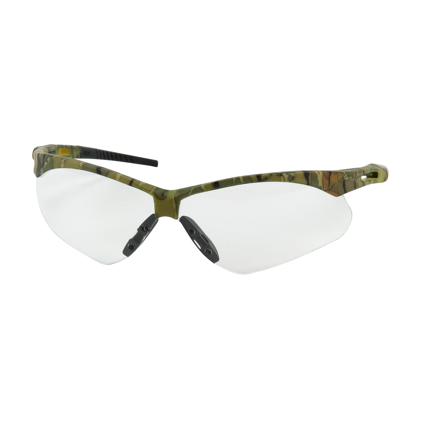 250-AN-10131 Semi-Rimless Safety Glasses with Camouflage Frame, Clear Lens and Anti-Scratch / Anti-Fog Coating
