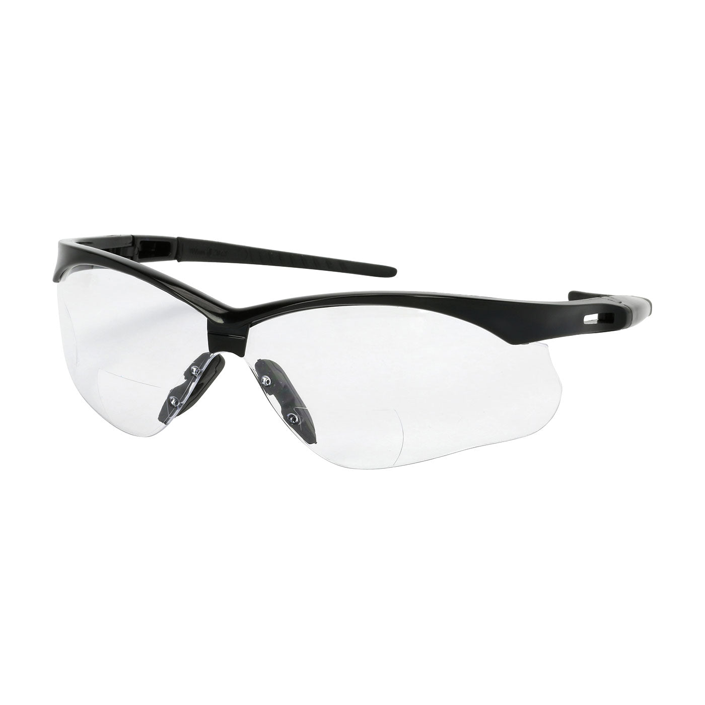 250-AN-11125 Semi-Rimless Safety Readers with Black Frame, Clear Lens and Anti-Scratch / Anti-Fog Coating - +2.50 Diopter
