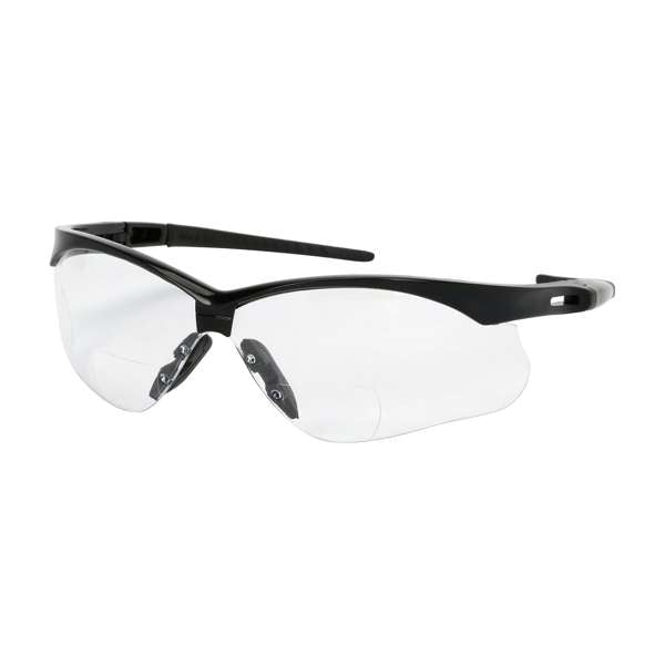 250-AN-11115 Semi-Rimless Safety Readers with Black Frame, Clear Lens and Anti-Scratch / Anti-Fog Coating - +1.50 Diopter