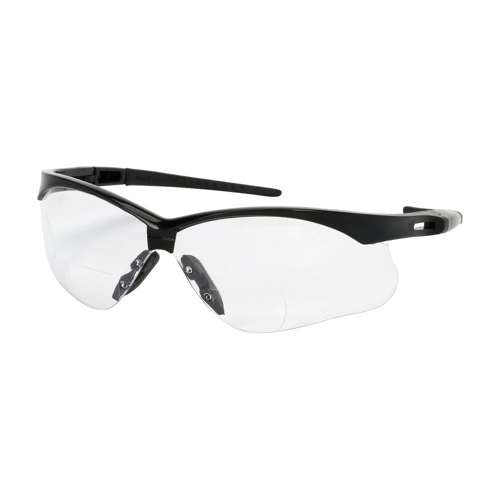 250-AN-11115 Semi-Rimless Safety Readers with Black Frame, Clear Lens and Anti-Scratch / Anti-Fog Coating - +1.50 Diopter