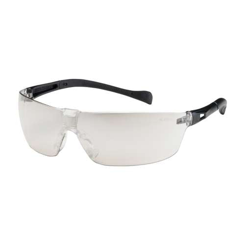 250-MT-10075 Rimless Safety Glasses with Black Temple, I/O Lens and Anti-Scratch Coating