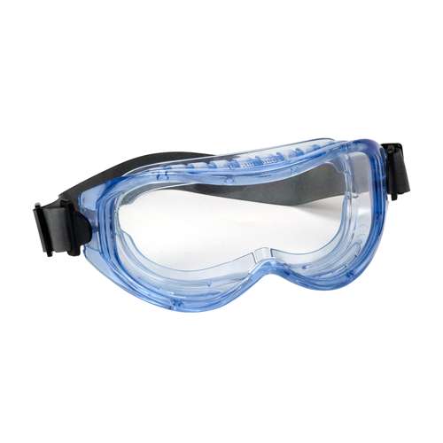 251-5300-400-RHB Indirect Vent Goggle with Light Blue Body, Clear Lens and Anti-Scratch / Anti-Fog Coating - Neoprene Strap