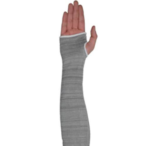 25DGT4 Seamless Knit HPPE Steel/Spun Dyneema Sleeve with Elastic Cuff and Opening - 100% Silicone Free