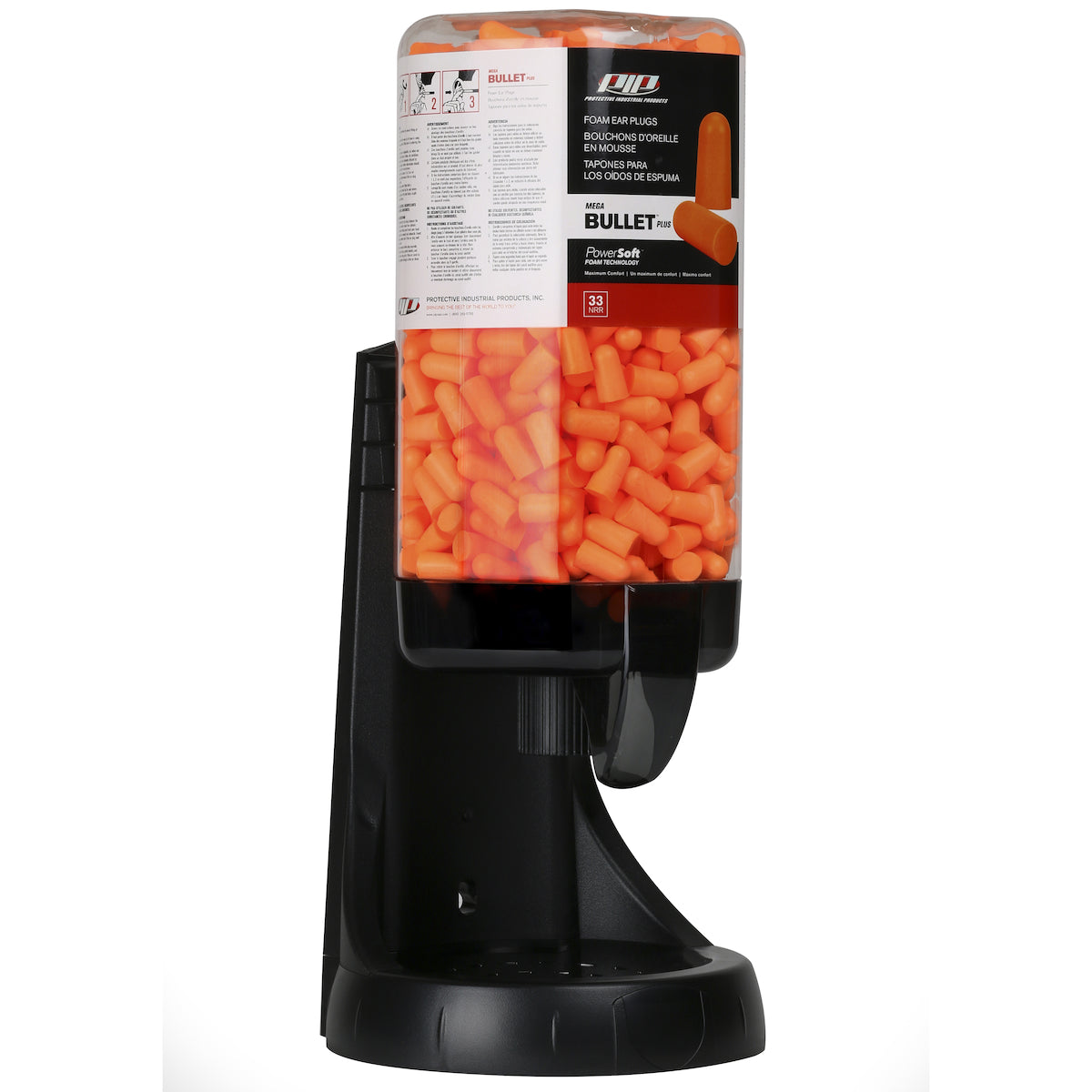 267-HPD810-500 Prefilled Mega Bullet™ Plus Ear Plug Dispenser - 500 Pairs