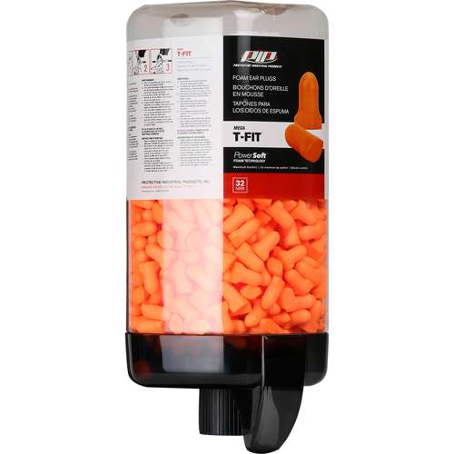 267-HPDR510-500 Prefilled Mega T-Fit Ear Plug Refill Canister 32 NRR-500 Pairs