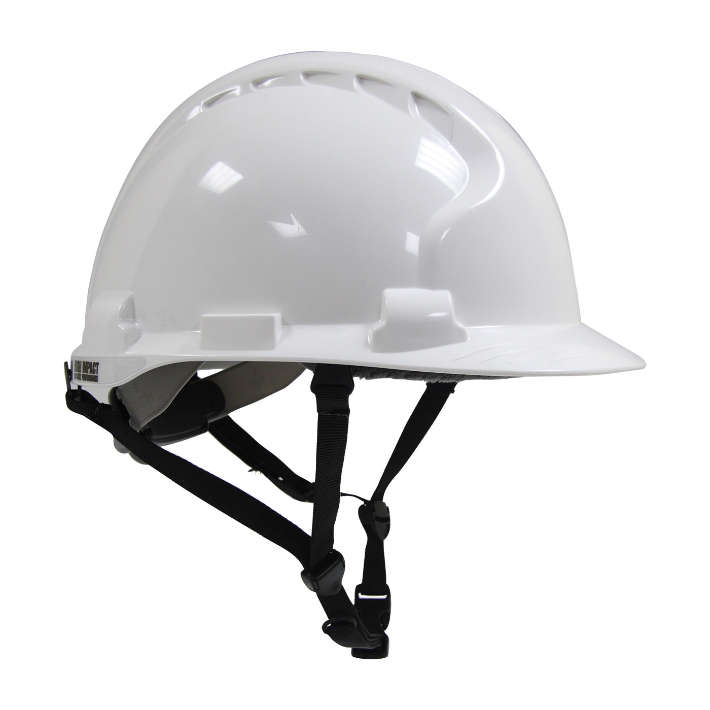 280-AHS240 Type II Linesman Safety Helmet with HDPE Shell, EPS Impact Liner, Polyester Suspension, Wheel Ratchet Adjustment and 4-Point Chin Strap