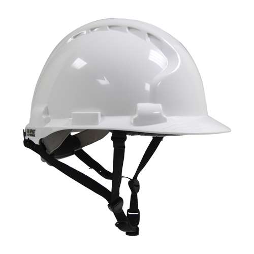 280-AHS240 Type II Linesman Safety Helmet with HDPE Shell, EPS Impact Liner, Polyester Suspension, Wheel Ratchet Adjustment and 4-Point Chin Strap