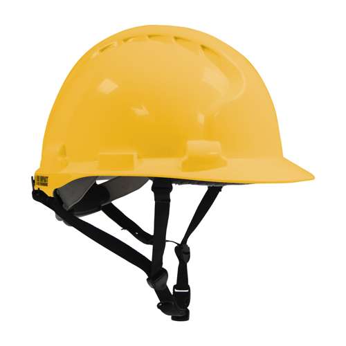 280-AHS240 Type II Linesman Safety Helmet with HDPE Shell, EPS Impact Liner, Polyester Suspension, Wheel Ratchet Adjustment and 4-Point Chin Strap