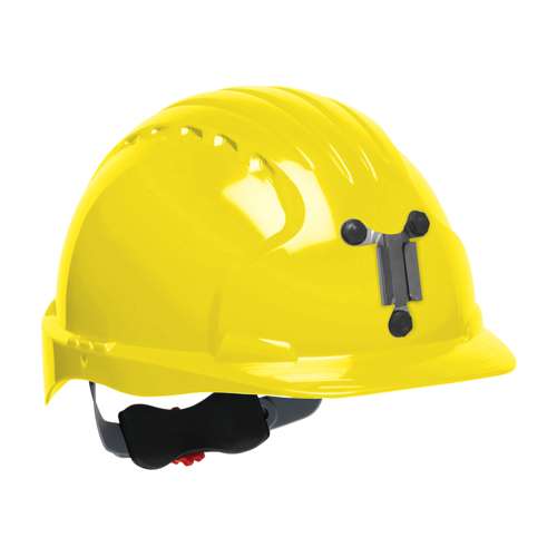 280-EV6151M Standard Brim Mining Hard Hat with HDPE Shell, 6-Point Polyester Suspension and Wheel Ratchet Adjustment