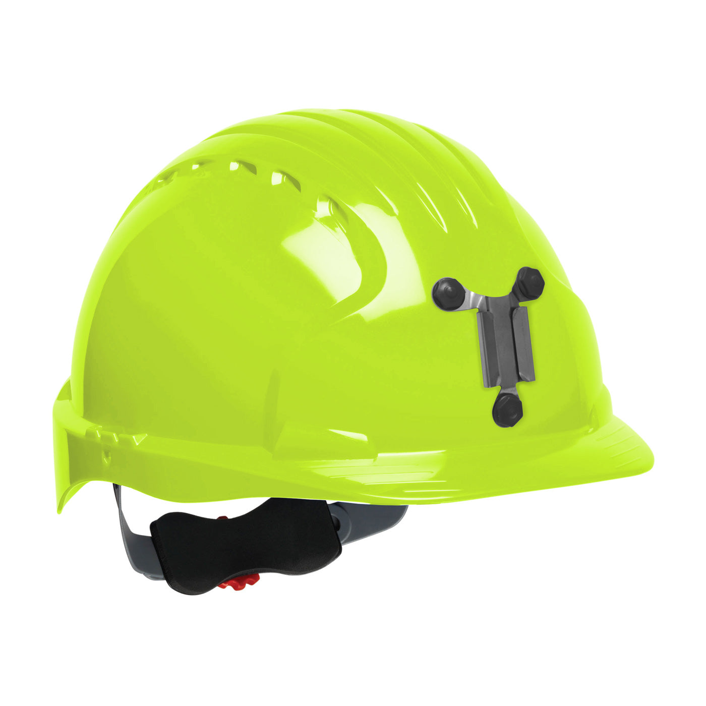 280-EV6151M Standard Brim Mining Hard Hat with HDPE Shell, 6-Point Polyester Suspension and Wheel Ratchet Adjustment