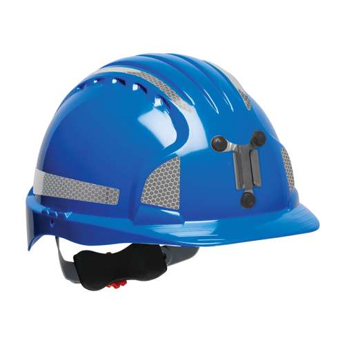 280-EV6151MCR2 Standard Brim Mining Hard Hat with HDPE Shell, 6-Point Polyester Suspension, Wheel Ratchet Adjustment and CR2 Reflective Kit