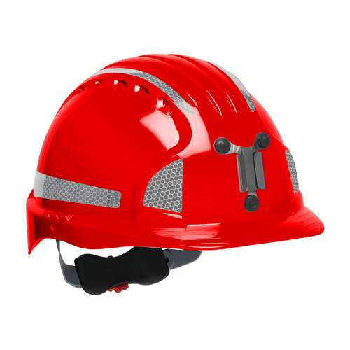 280-EV6151MCR2 Standard Brim Mining Hard Hat with HDPE Shell, 6-Point Polyester Suspension, Wheel Ratchet Adjustment and CR2 Reflective Kit