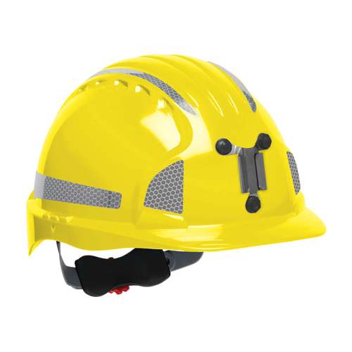 280-EV6151MCR2 Standard Brim Mining Hard Hat with HDPE Shell, 6-Point Polyester Suspension, Wheel Ratchet Adjustment and CR2 Reflective Kit