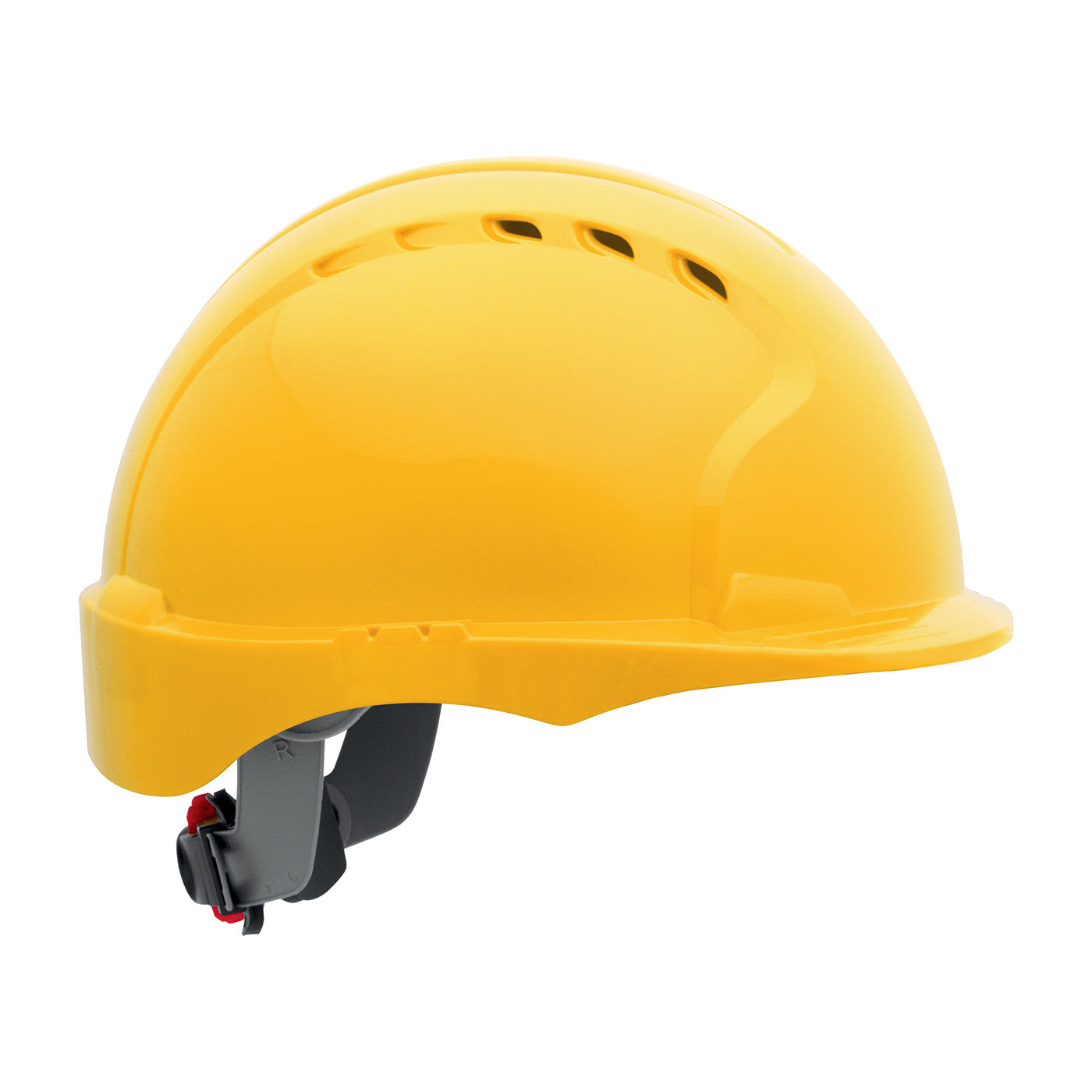 280-EV6151SV Vented, Short Brim Hard Hat with HDPE Shell, 6-Point Polyester Suspension and Wheel Ratchet Adjustment
