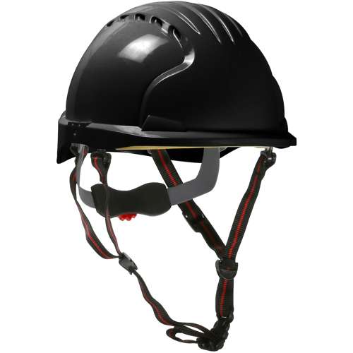 280-EV6151SV-CH Vented, Short Brim Safety Helmet with HDPE Shell, 4-Point Chinstrap, 6-Point Suspension and Wheel Ratchet Adjustment
