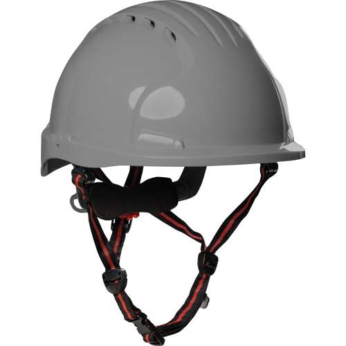 280-EV6151SV-CH Vented, Short Brim Safety Helmet with HDPE Shell, 4-Point Chinstrap, 6-Point Suspension and Wheel Ratchet Adjustment